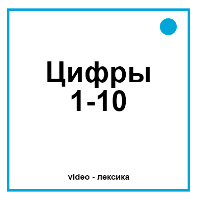 Цифры 1-10 на английском для детей